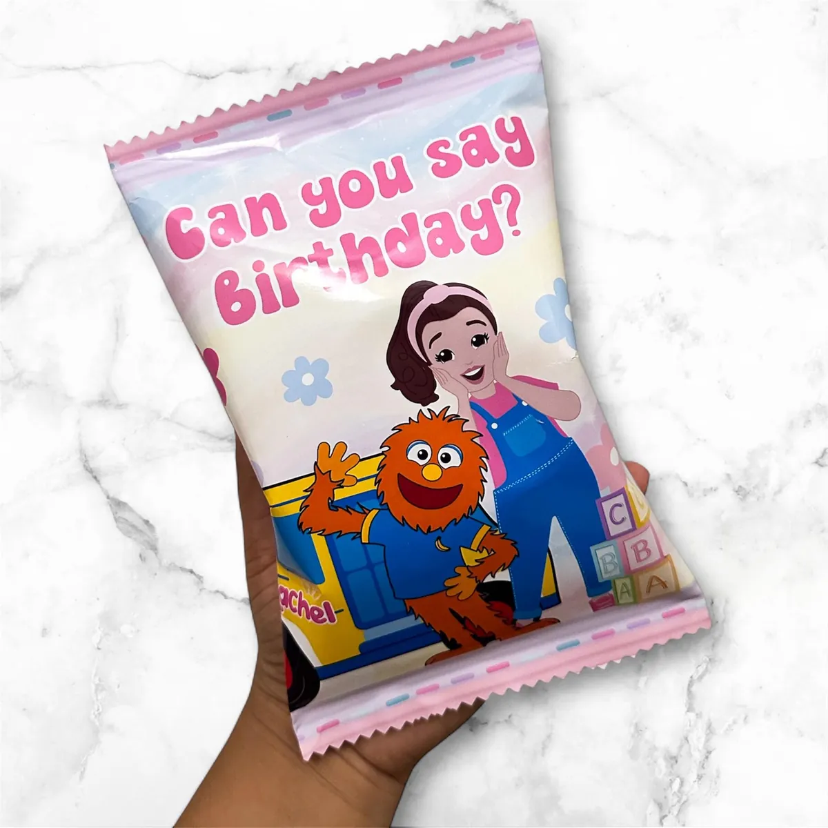 Ms. Rachel Birthday Chip Bags: DIY Party Favors (Empty, Set of 12)